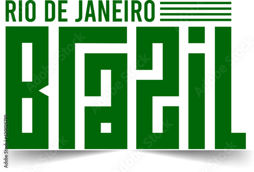 rio de janeiro brazil text design 