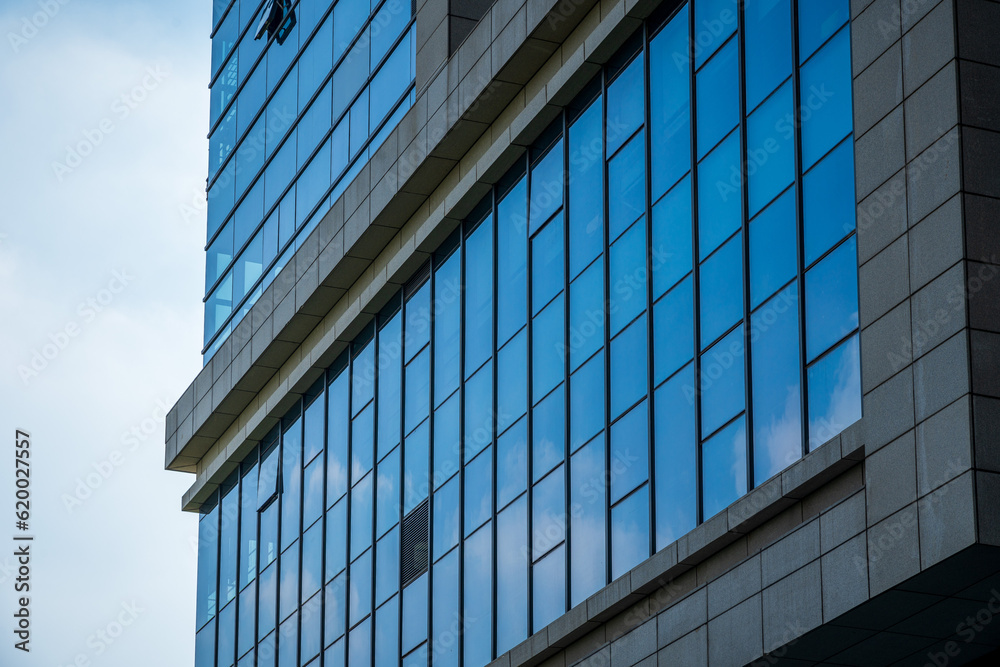 Close-up of a modern business city building looking up Close-up of a modern business city building looking up