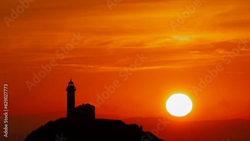 Sunset on Datça city photo
