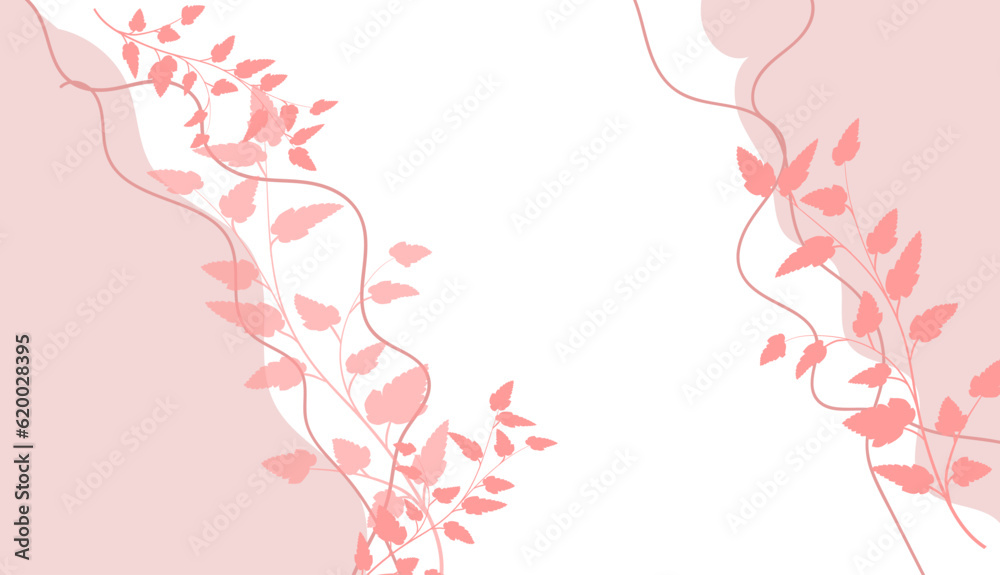 Minimalistic abstract gentle botanical background Minimalistic abstract gentle botanical background