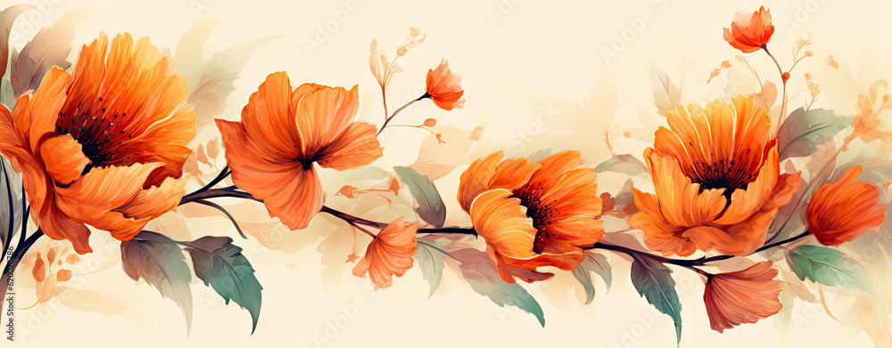 Colorful abstract flower art. generative ai Colorful abstract flower art. generative ai