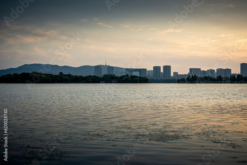 City Scenery Belt of Jinji Lake, Wuxi, Jiangsu, China