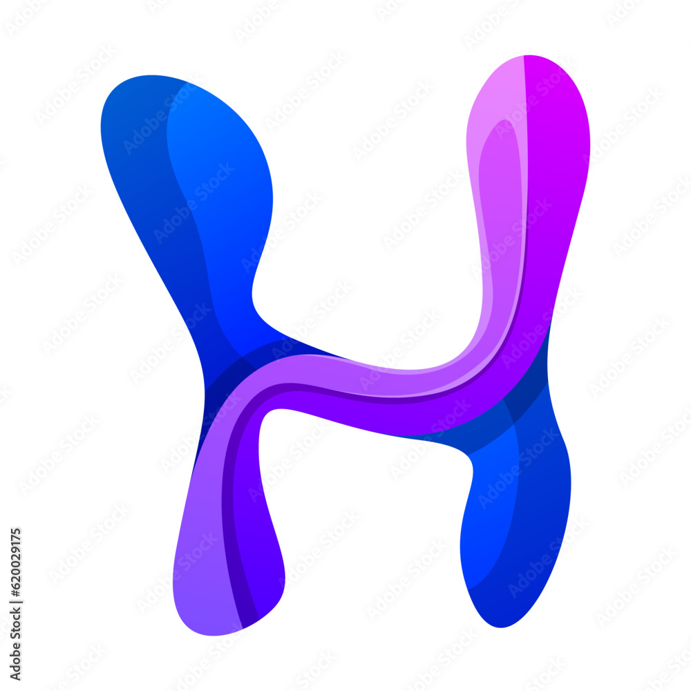 colorful letter H gradient logo design colorful letter H gradient logo design