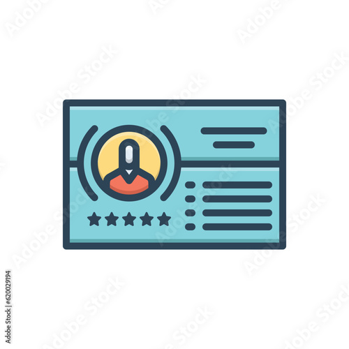 Color illustration icon for testimony