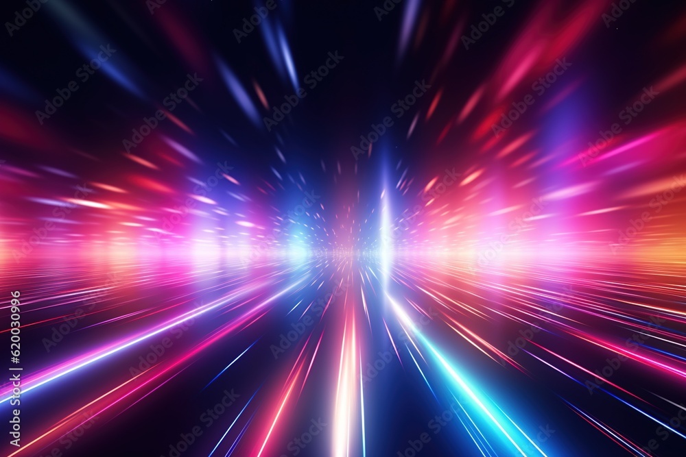 abstract futuristic background with pink blue glowing neon moving high speed wave lines and bokeh lights. Data transfer concept Fantastic wallpaper