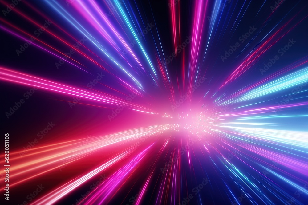 abstract futuristic background with pink blue glowing neon moving high speed wave lines and bokeh lights. Data transfer concept Fantastic wallpaper