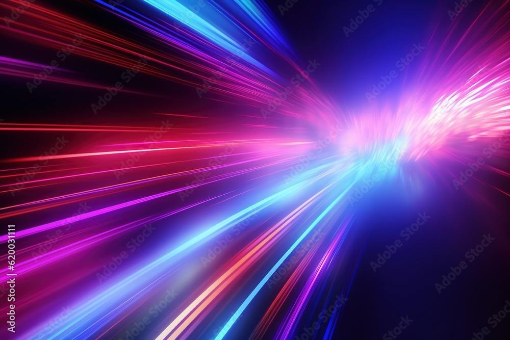 abstract futuristic background with pink blue glowing neon moving high speed wave lines and bokeh lights. Data transfer concept Fantastic wallpaper