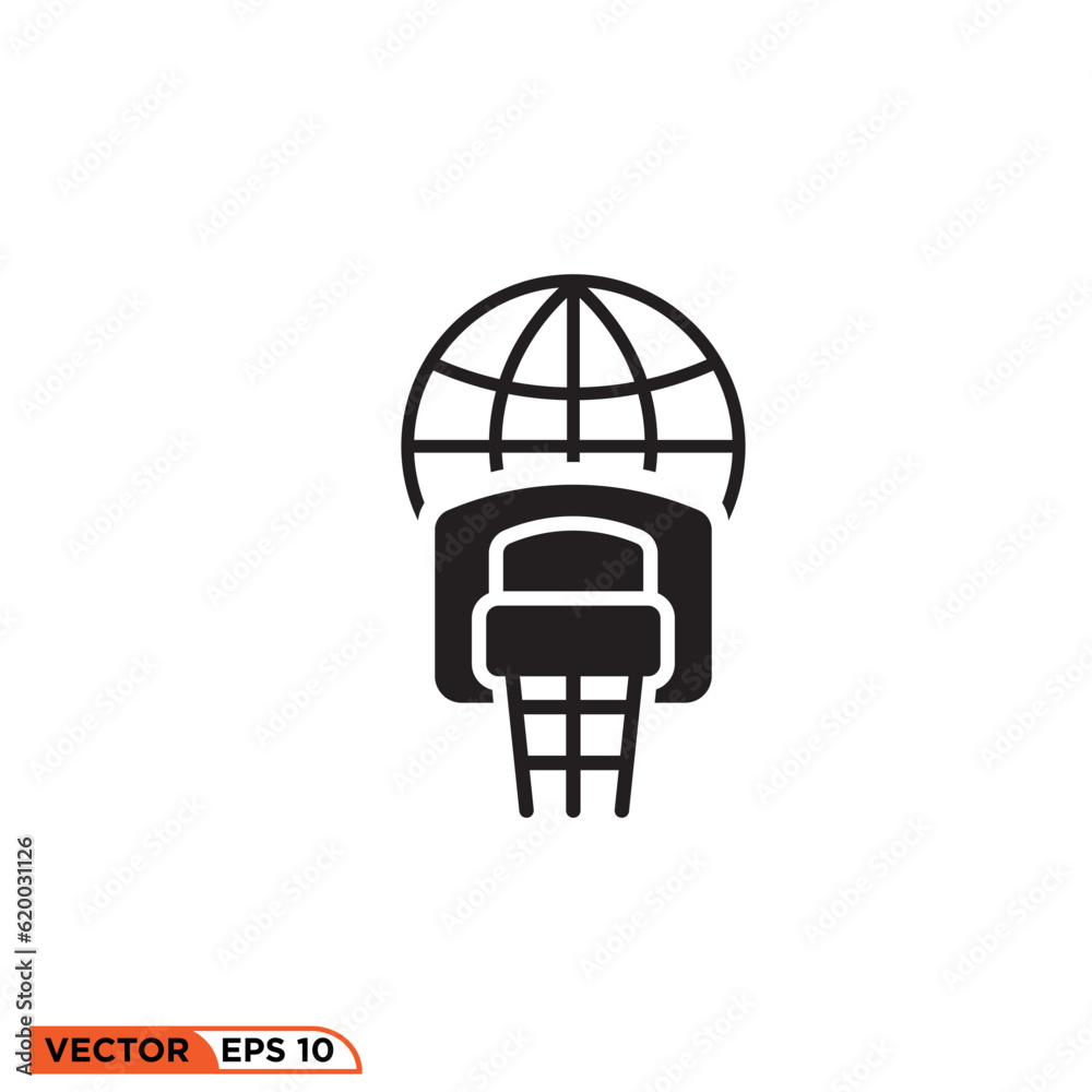 World ring basket Football icon vector graphic of template World ring basket Football icon vector graphic of template