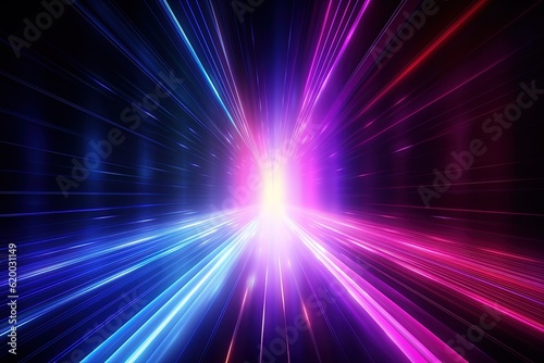 abstract futuristic background with pink blue glowing neon moving high speed wave lines and bokeh lights. Data transfer concept Fantastic wallpaper