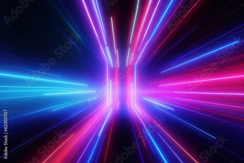 abstract futuristic background with pink blue glowing neon moving high speed wave lines and bokeh lights. Data transfer concept Fantastic wallpaper