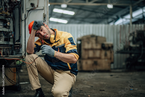 Factory electrician's extended work hours and demanding tasks lead to stress, anxiety, fatigue, causing headache, exhaustion. Maintenance, automation, safety are crucial in addressing this challenge.