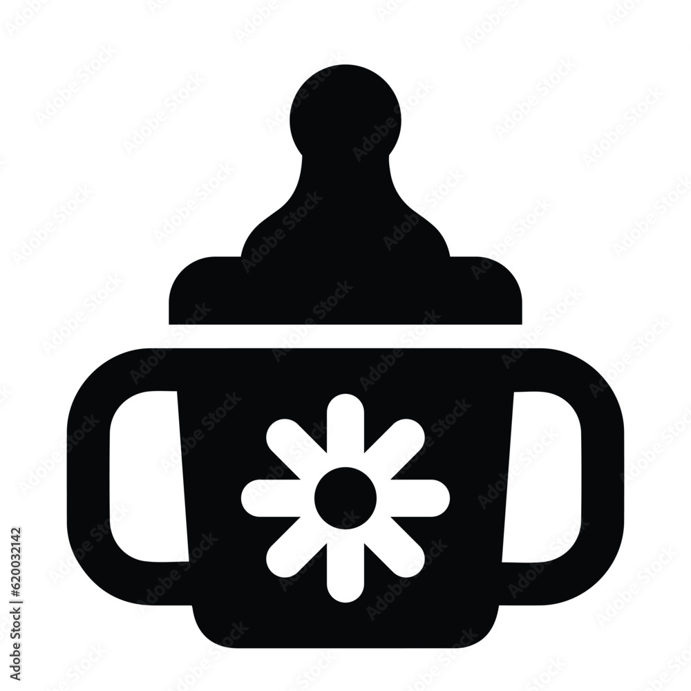 Baby bottle, feeder, milk bottle sticker icon Baby bottle, feeder, milk bottle sticker icon