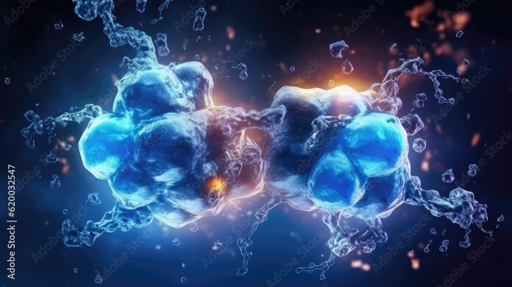 Nuclear fusion. Two atomic nuclei collide to form a single, heavier nucleus and result in a release of high carbon-free energy. Generative AI Nuclear fusion. Two atomic nuclei collide to form a single, heavier nucleus and result in a release of high carbon-free energy. Generative AI