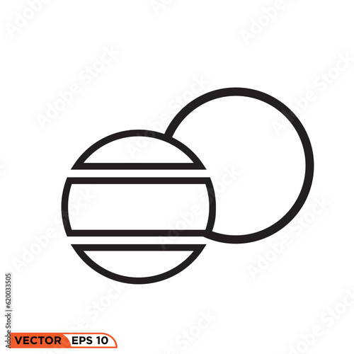 Planet neptun icon vector graphic of template 