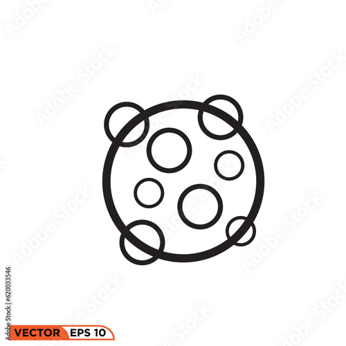 Planet jupiter icon vector graphic of template 