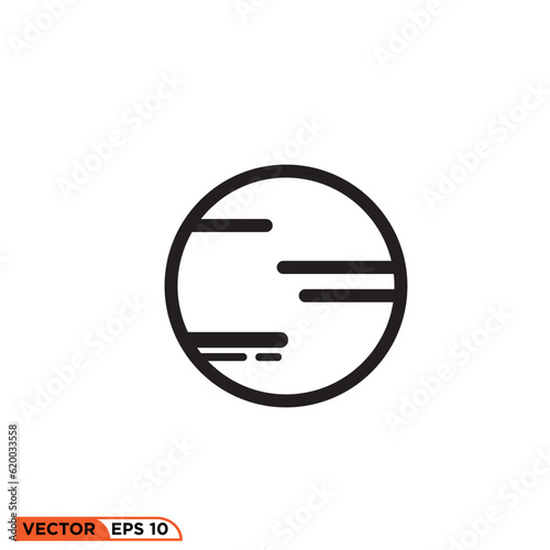 Planet uranus icon vector graphic of template 