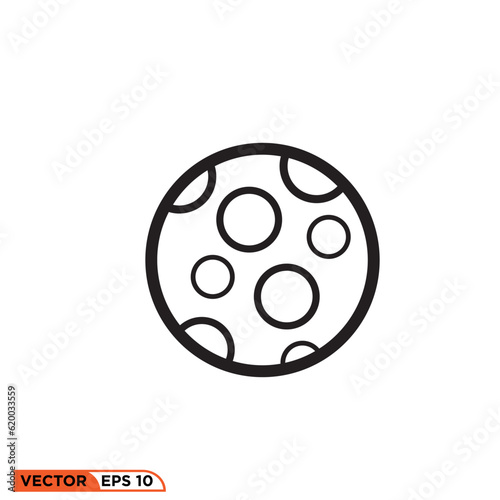 Planet jupiter icon vector graphic of template 