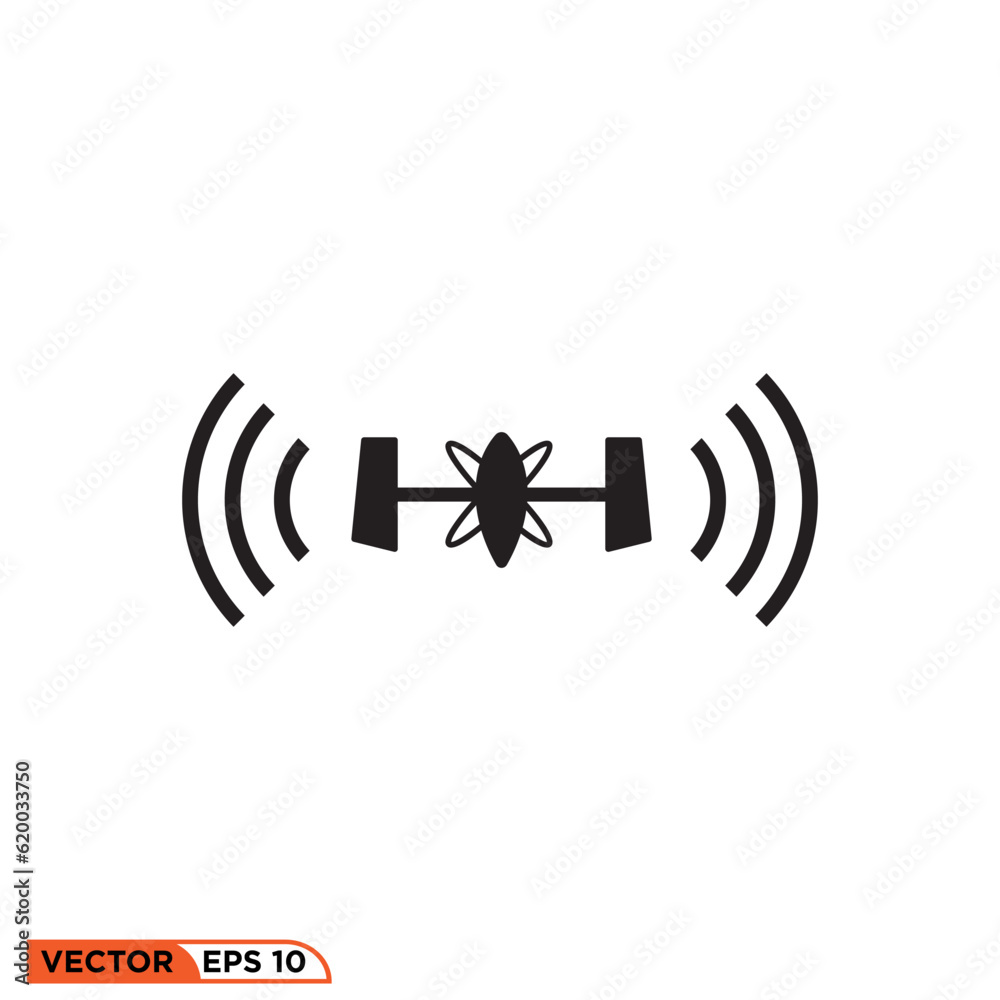 Sattelite icon vector graphic of template Sattelite icon vector graphic of template