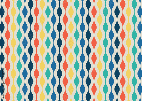 colorful seamless wave pattern background