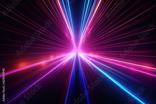 abstract futuristic background with pink blue glowing neon moving high speed wave lines and bokeh lights. Data transfer concept Fantastic wallpaper