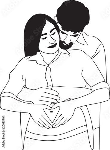 Pregnant Women With Husband,Couple  photo