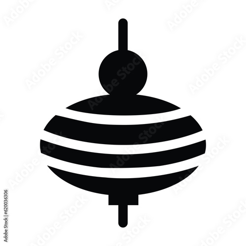 Whirligig, spinning top, toy sticker icon