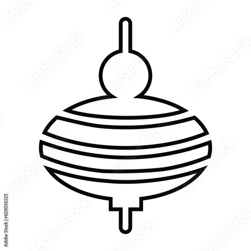 Whirligig, spinning top, toy sticker icon