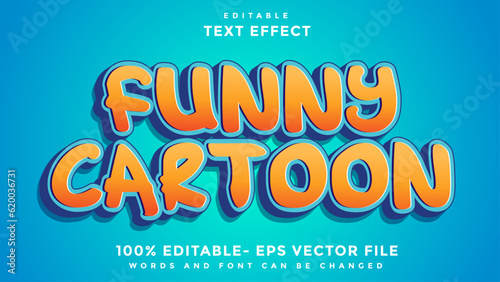 3d Minimal Gradient Word Funny Cartoon Editable Text Effect Design Template, Effect Saved In Graphic Style