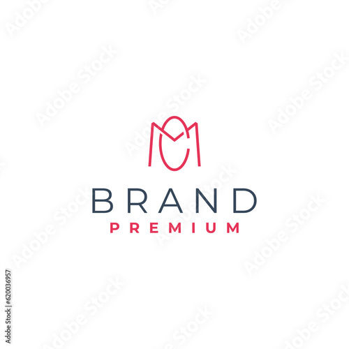 initial letter cm mc monogram logo design photo