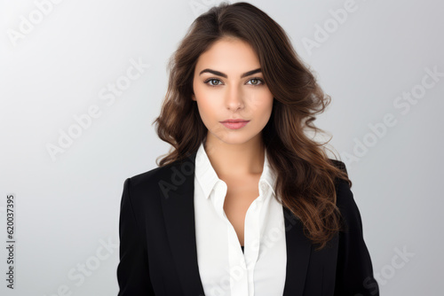 Close up of a businesswoman on a clear background. Generative AI