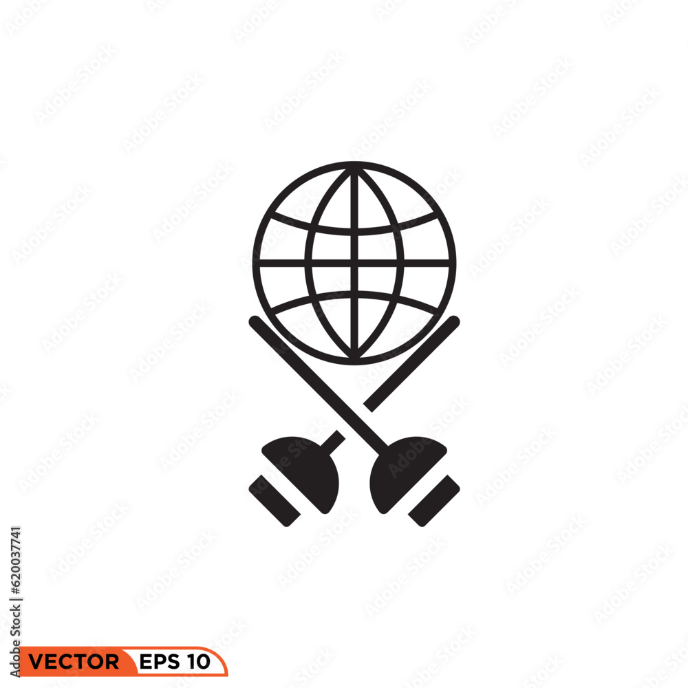 World kendo icon design vector graphic of template, sign and symbol World kendo icon design vector graphic of template, sign and symbol