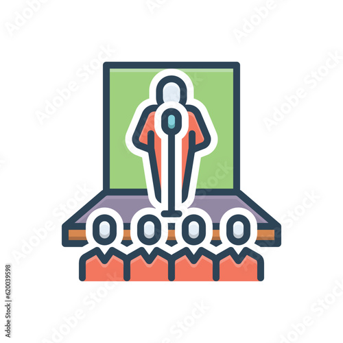 Color illustration icon for hosts