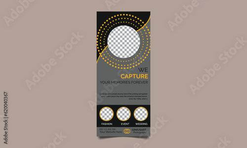 Photography services roll up banner design