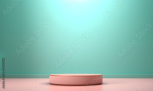 3D Podium Minimalist Cylinder Pedestal Product Display Presentation Platform Stage 