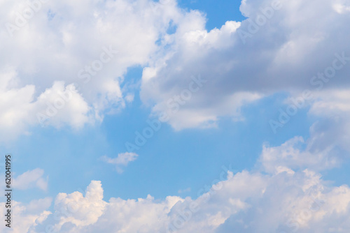 Blue sky and white clouds or cloudscape.