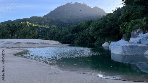 A beautiful lake near the beach at Samadua, South Aceh Indonesia 