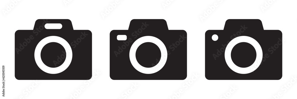 Photo camera vector icon isolated Photo camera vector icon isolated