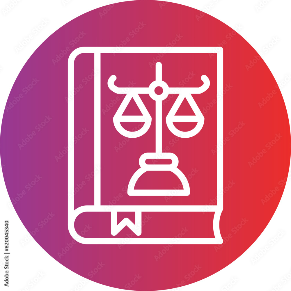 Vector Design Law Book Icon Style