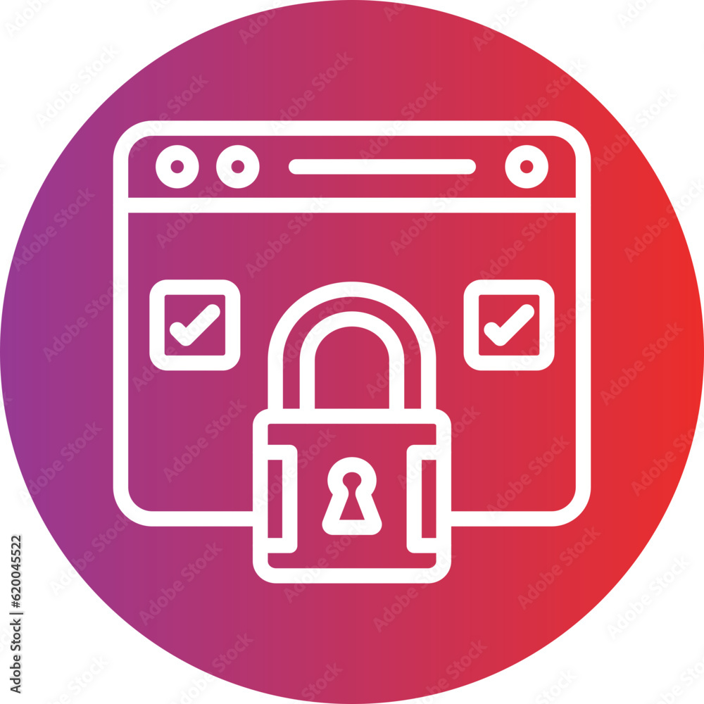 Vector Design Browser Security Icon Style Vector Design Browser Security Icon Style