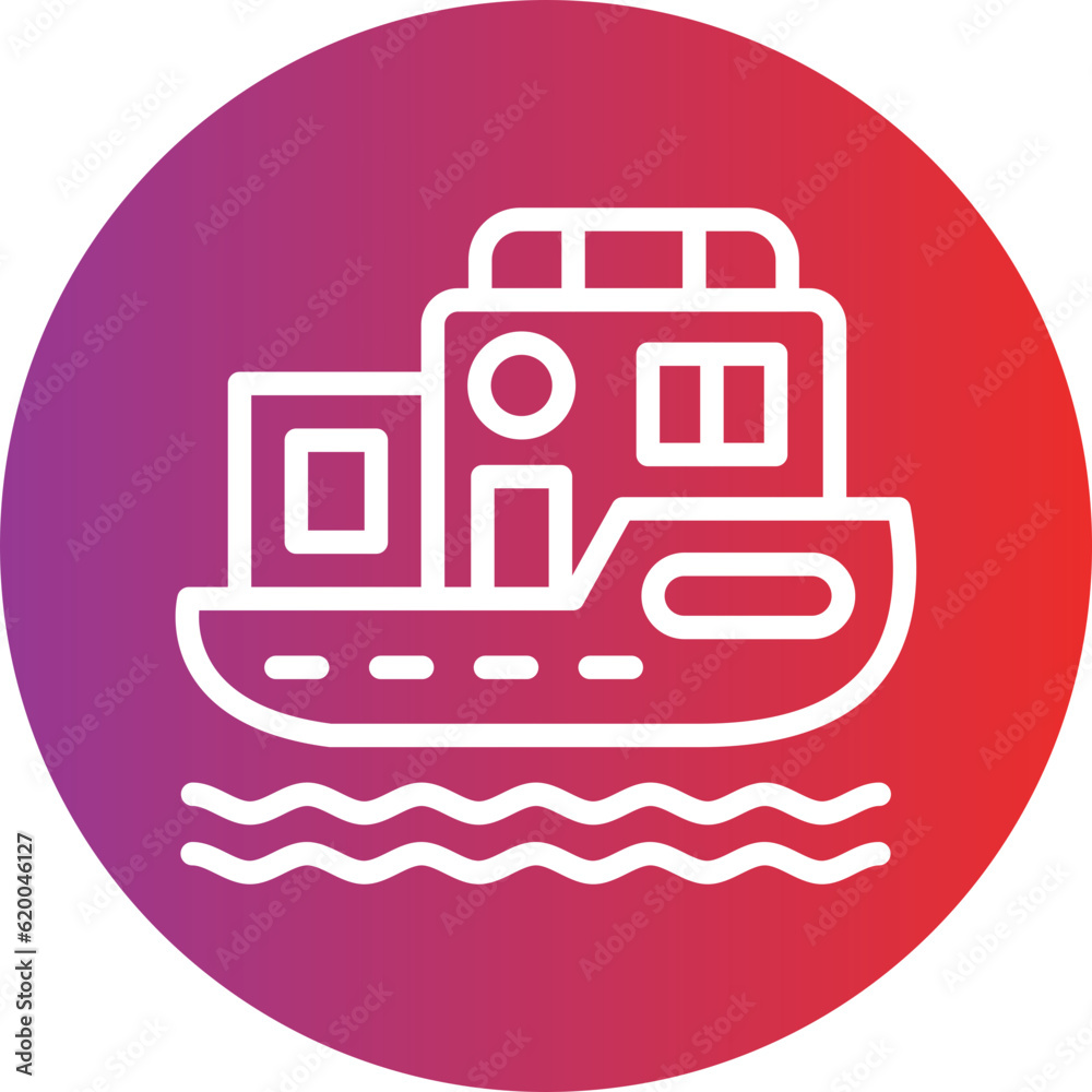 Vector Design Fishing Boat Icon Style Vector Design Fishing Boat Icon Style