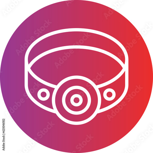 Vector Design Head Lamp Icon Style