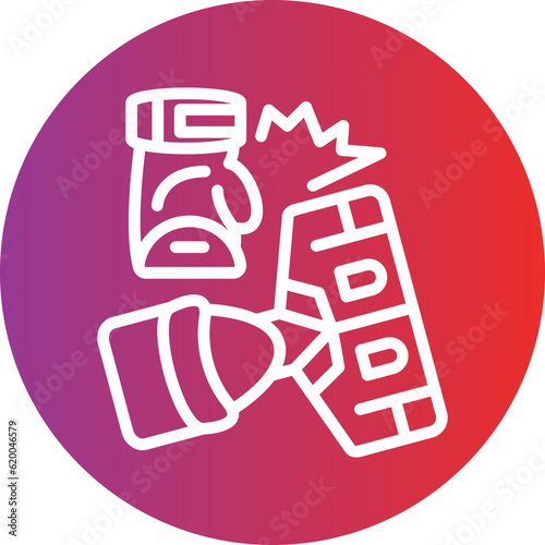 Vector Design Knocked Out Icon Style