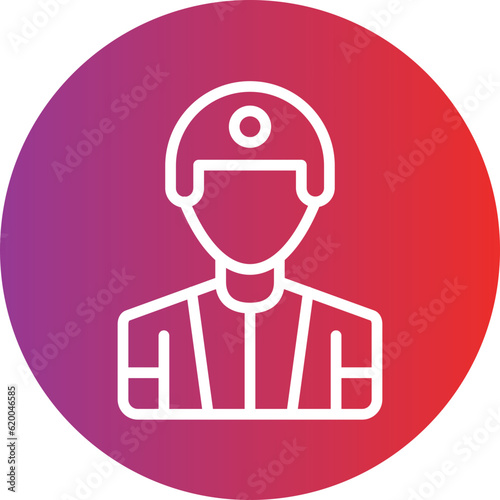 Vector Design Male Player Icon Style