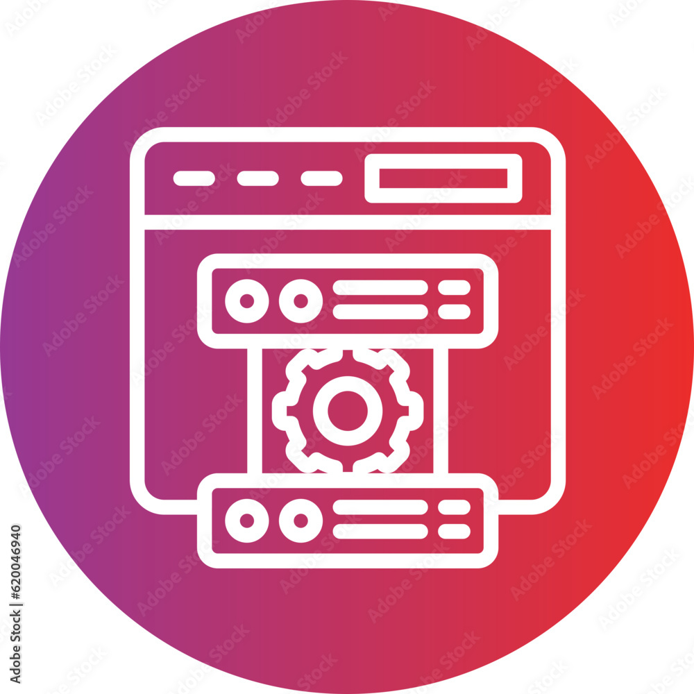 Vector Design Server Side Engineering Icon Style Vector Design Server Side Engineering Icon Style