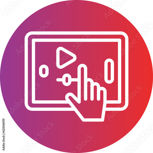 Vector Design Interactive Video Icon Style