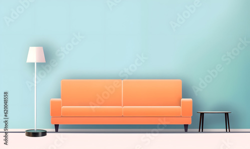 modern living room with sofa