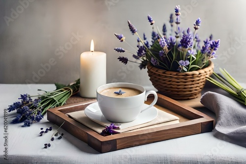 lavender and candle