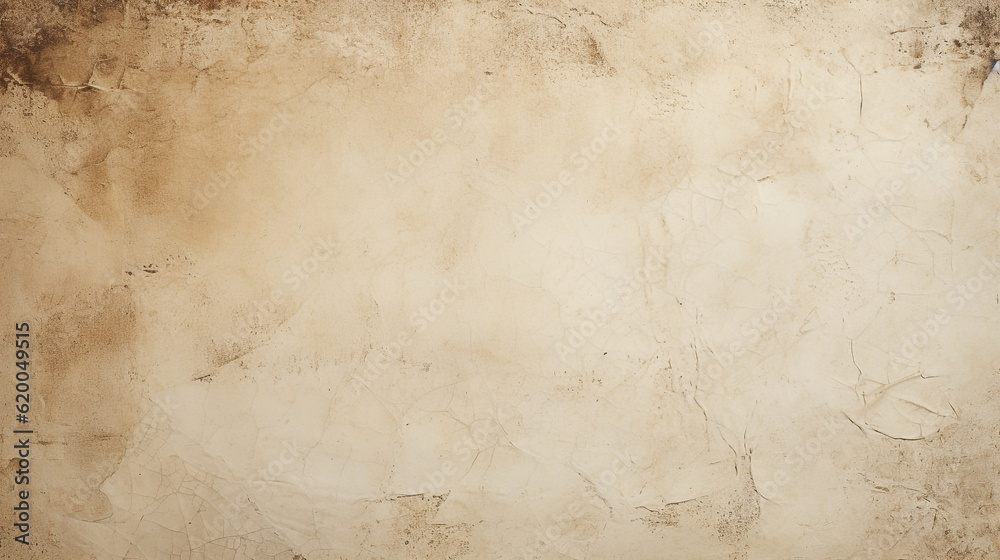 Cream paper with old grunge retro rustic textures background, Generative AI	
