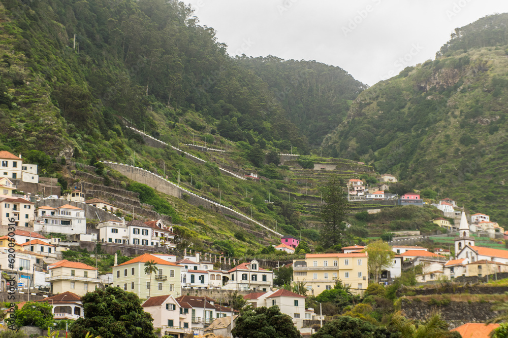view of the village of Porto Moniz, Madeira island