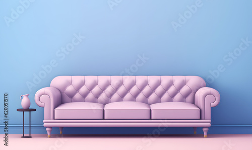 sofa in a room with a background